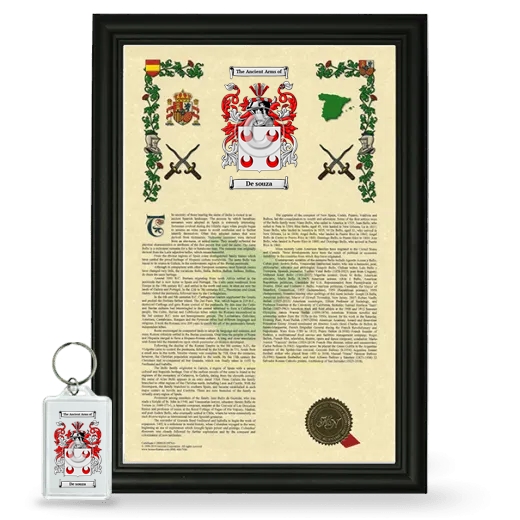 De souza Framed Armorial History and Keychain - Black